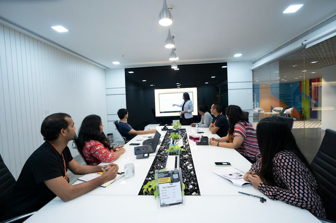 corporate team in meeting