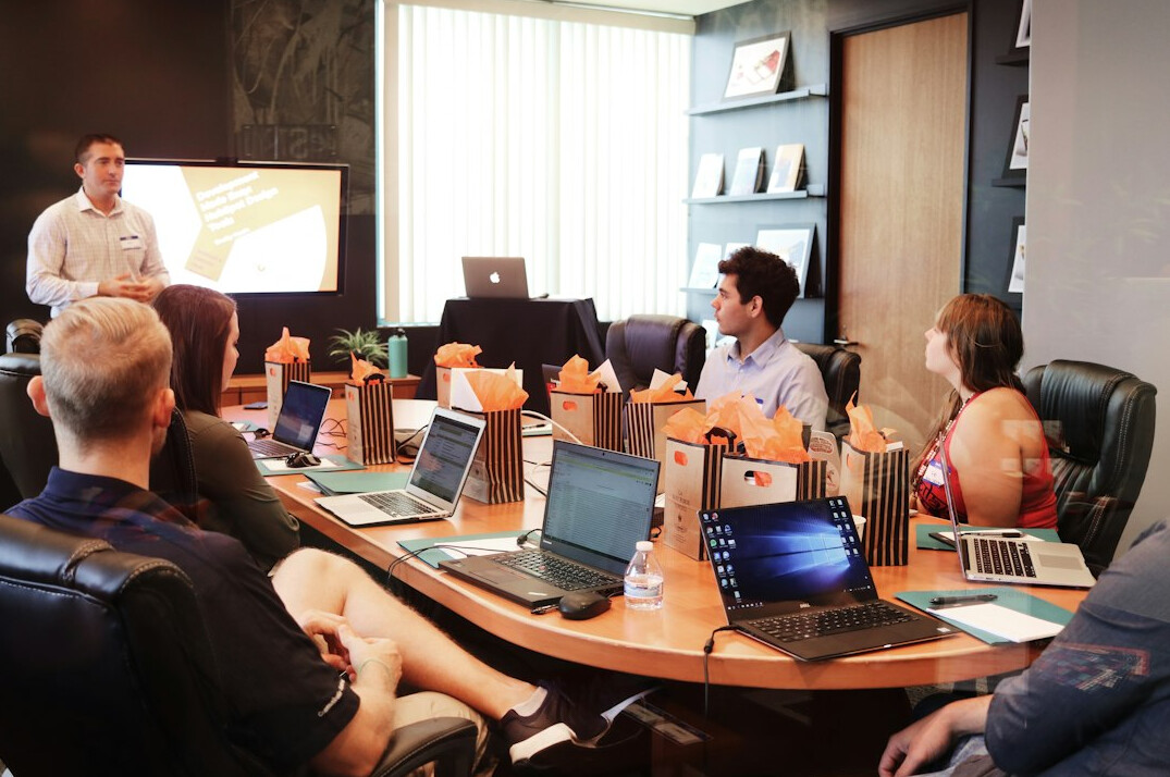 software developers coding together