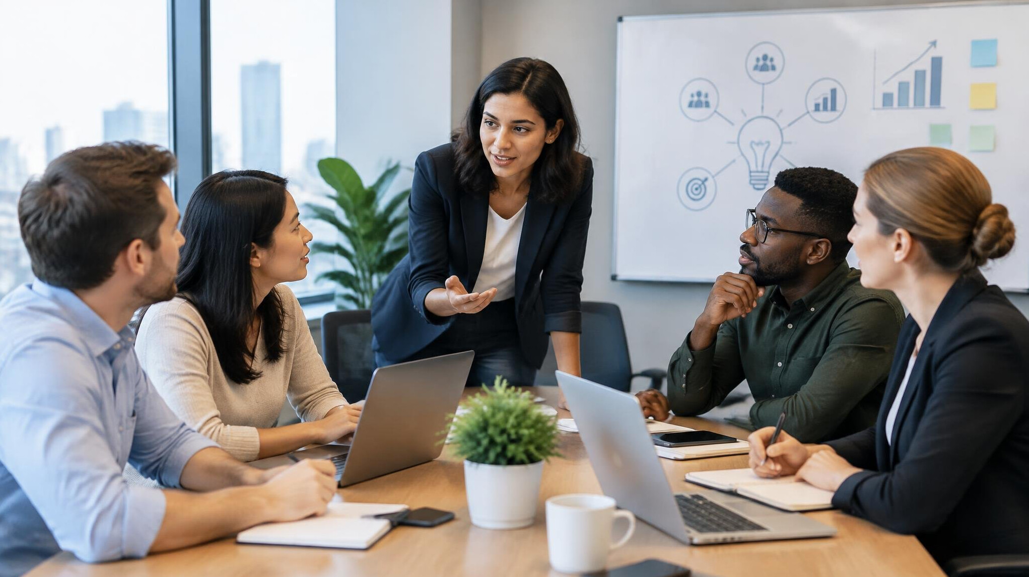 corporate team meeting