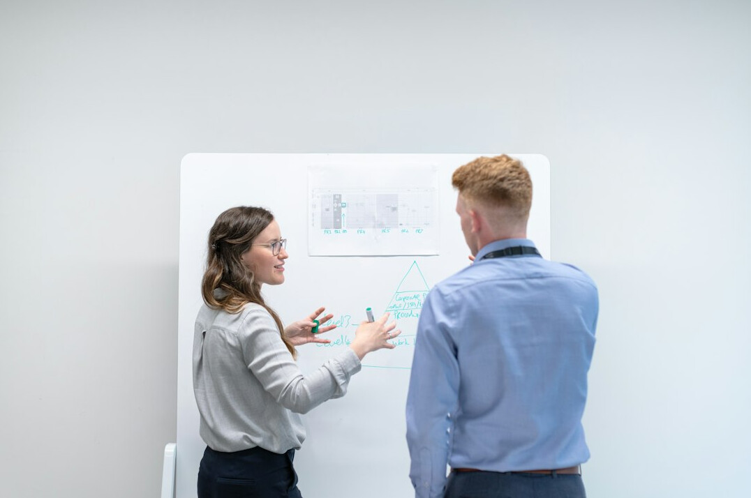 business meeting with developers
